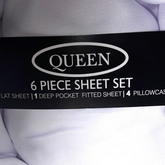 Bamboo Essence Queen White 6 Piece Sheet Set - Picture 3 of 10